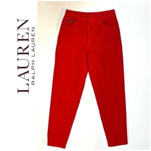 Ralph Lauren Red High Rise Jeans 8